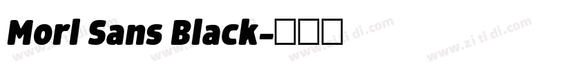 Morl Sans Black字体转换